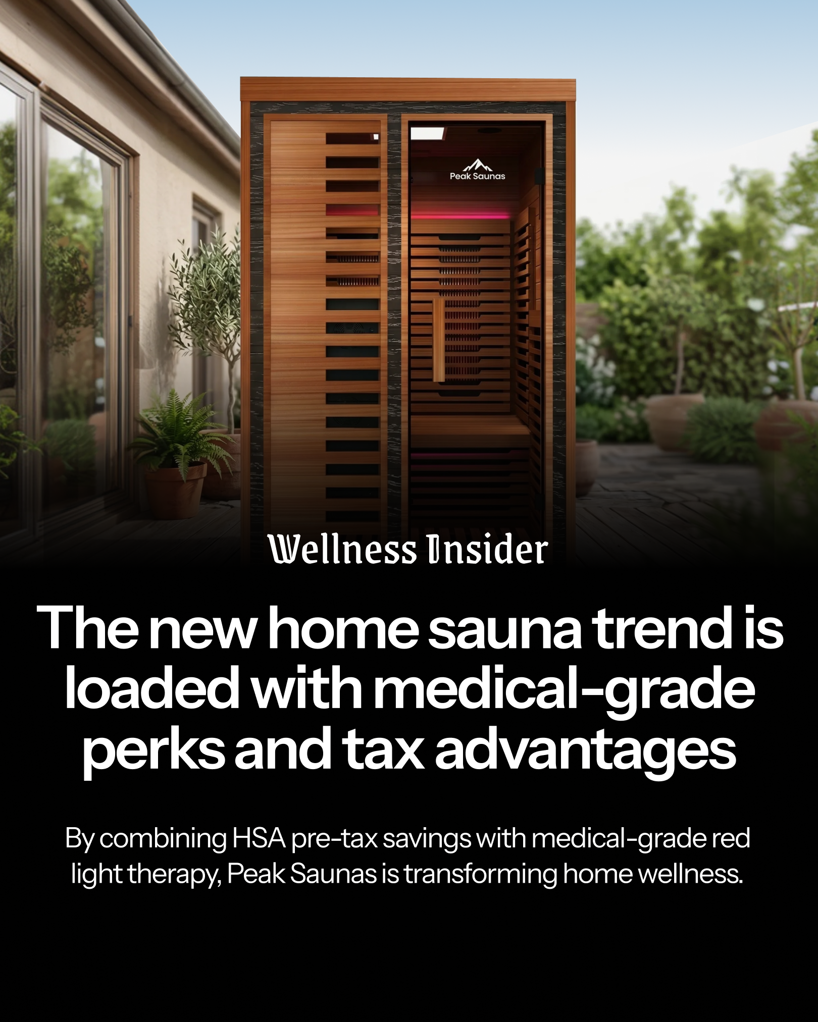 Peak Saunas Facebook ad