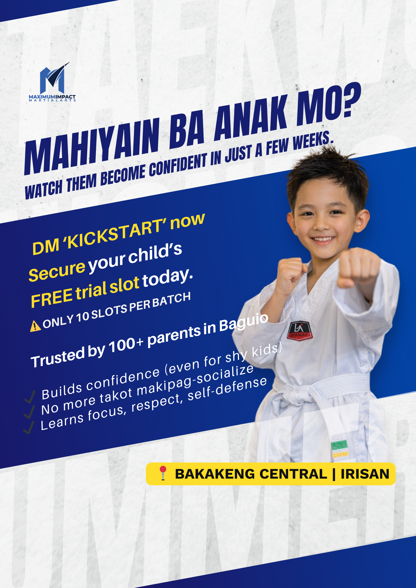 Maximum Impact Martial Arts Facebook ad from Apr 2, 2026