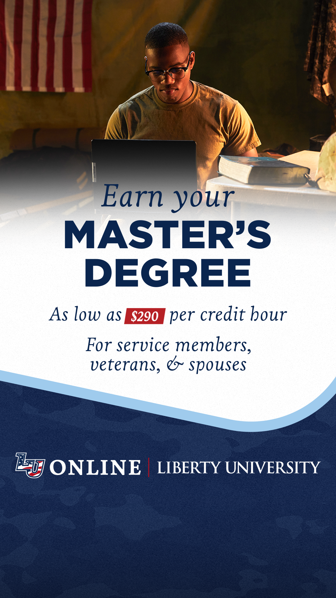 Liberty University Online Programs Facebook ad