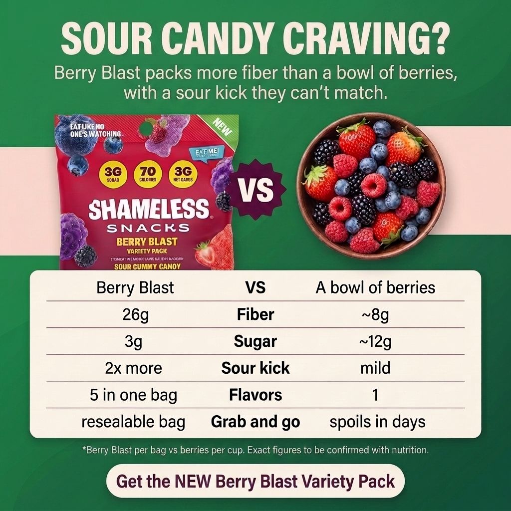 Shameless Snacks Facebook ad