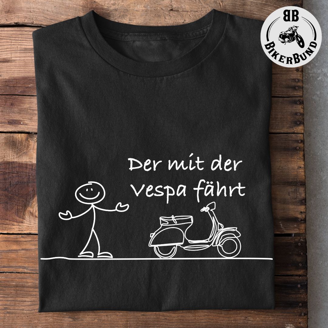 BikerBund Facebook ad: Roller fahren und coole T-Shirts tragen