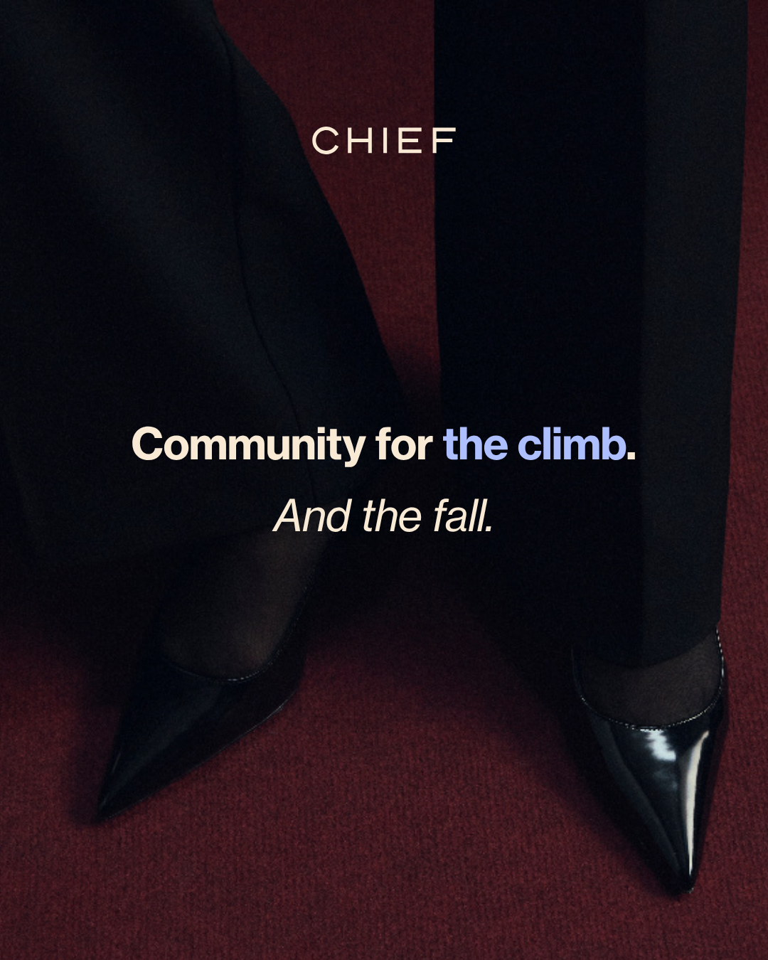 Chief Facebook ad: CHIEF is the largest vetted community of women leaders.