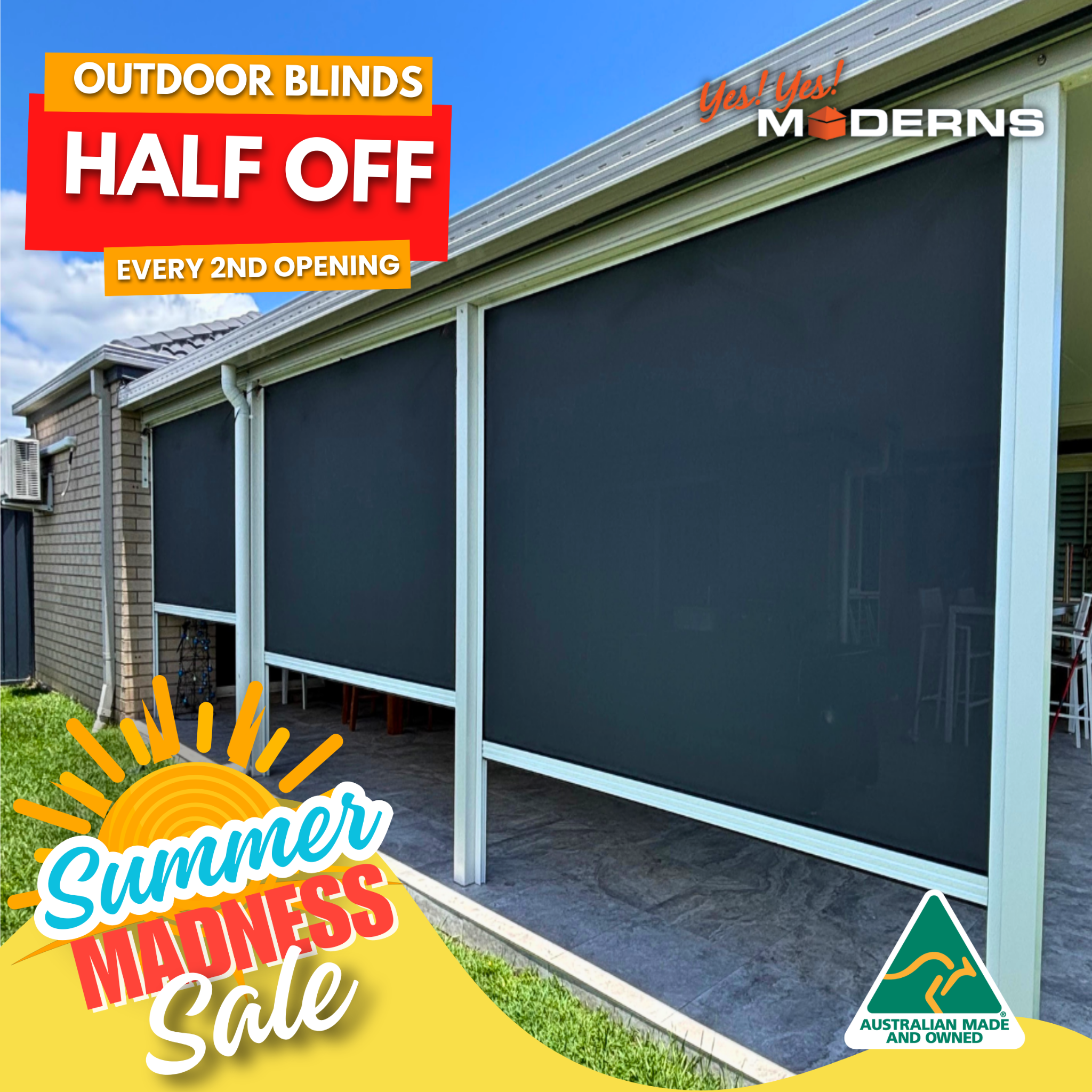 Modern Group Facebook ad: Get your dream outdoor space with 50% OFF