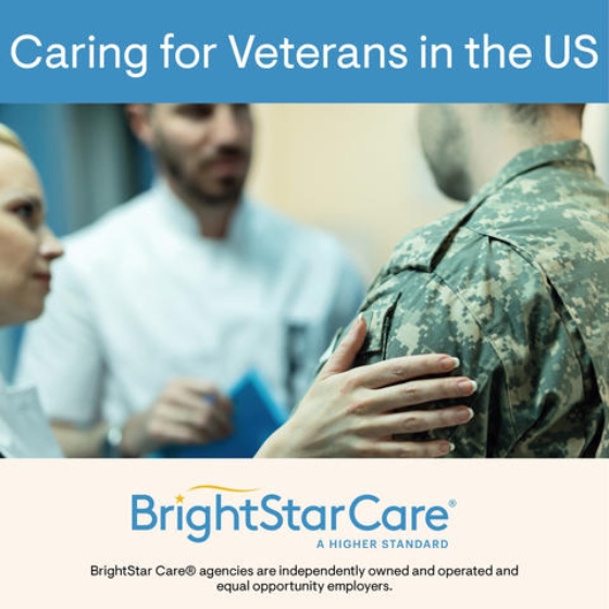 BrightStar Care Knox, Anderson, Blount Counties Facebook ad: Honoring Veterans with compassionate, high-quality home…