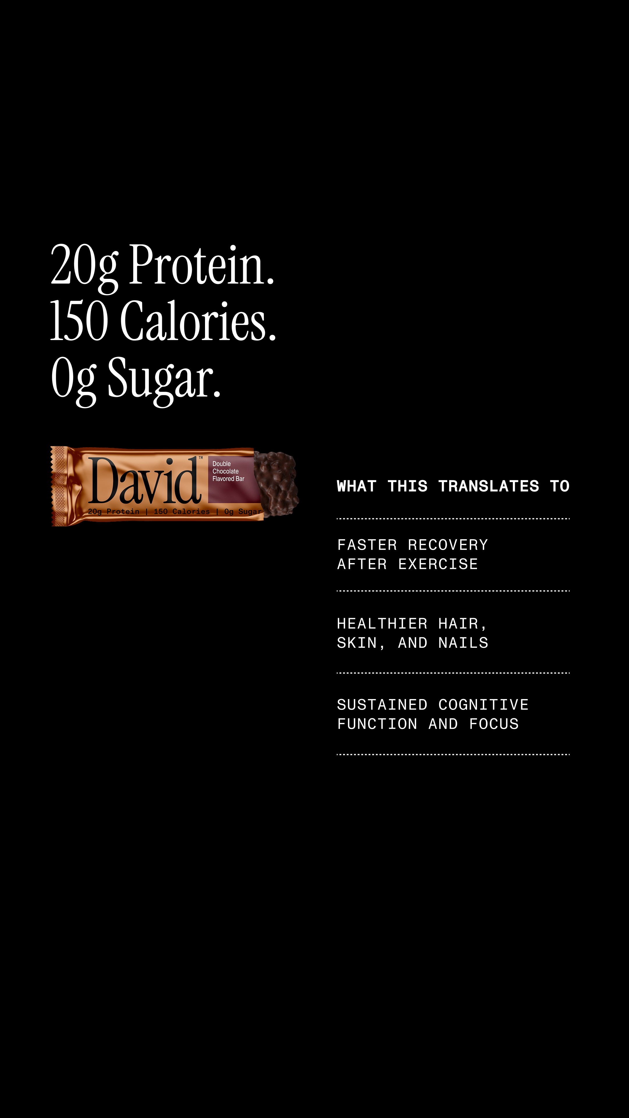 David Protein Facebook ad