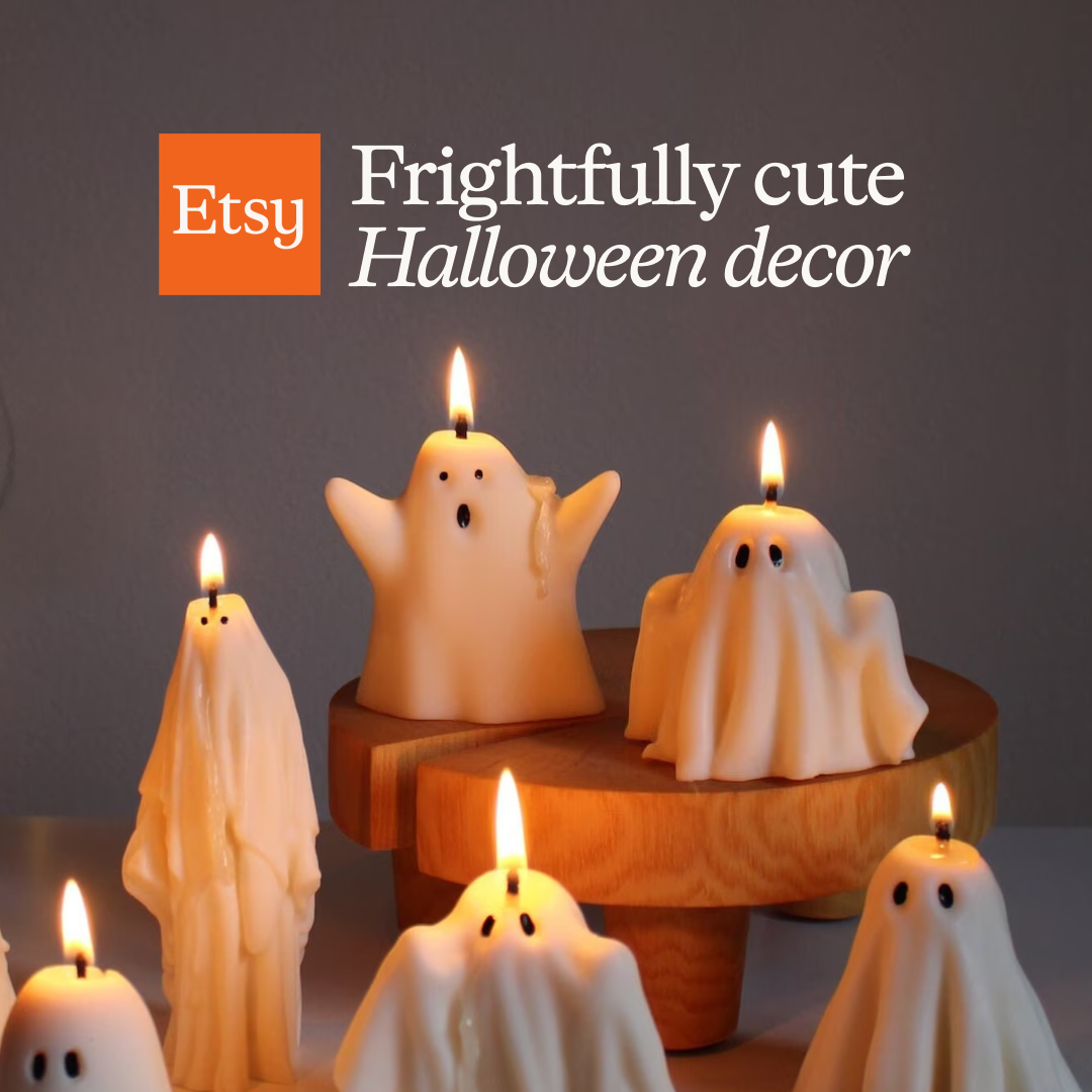 Etsy Facebook ad: Celebrate Halloween with spooky mood-setting decor on Etsy.
