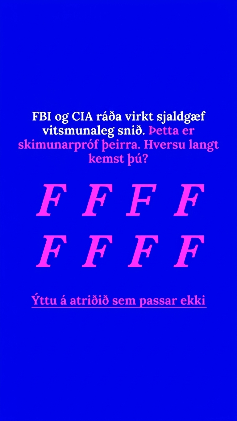 International Brain Test Facebook ad