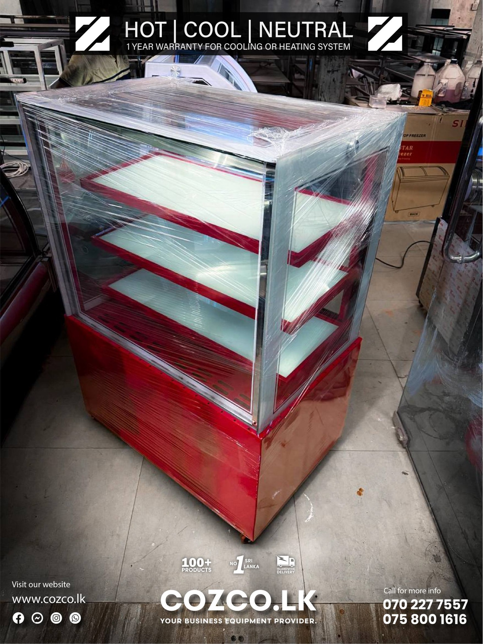 Cozco.lk Facebook ad: ඔයත් High Quality Cake Coolers හොයනවා නම් Cozco…