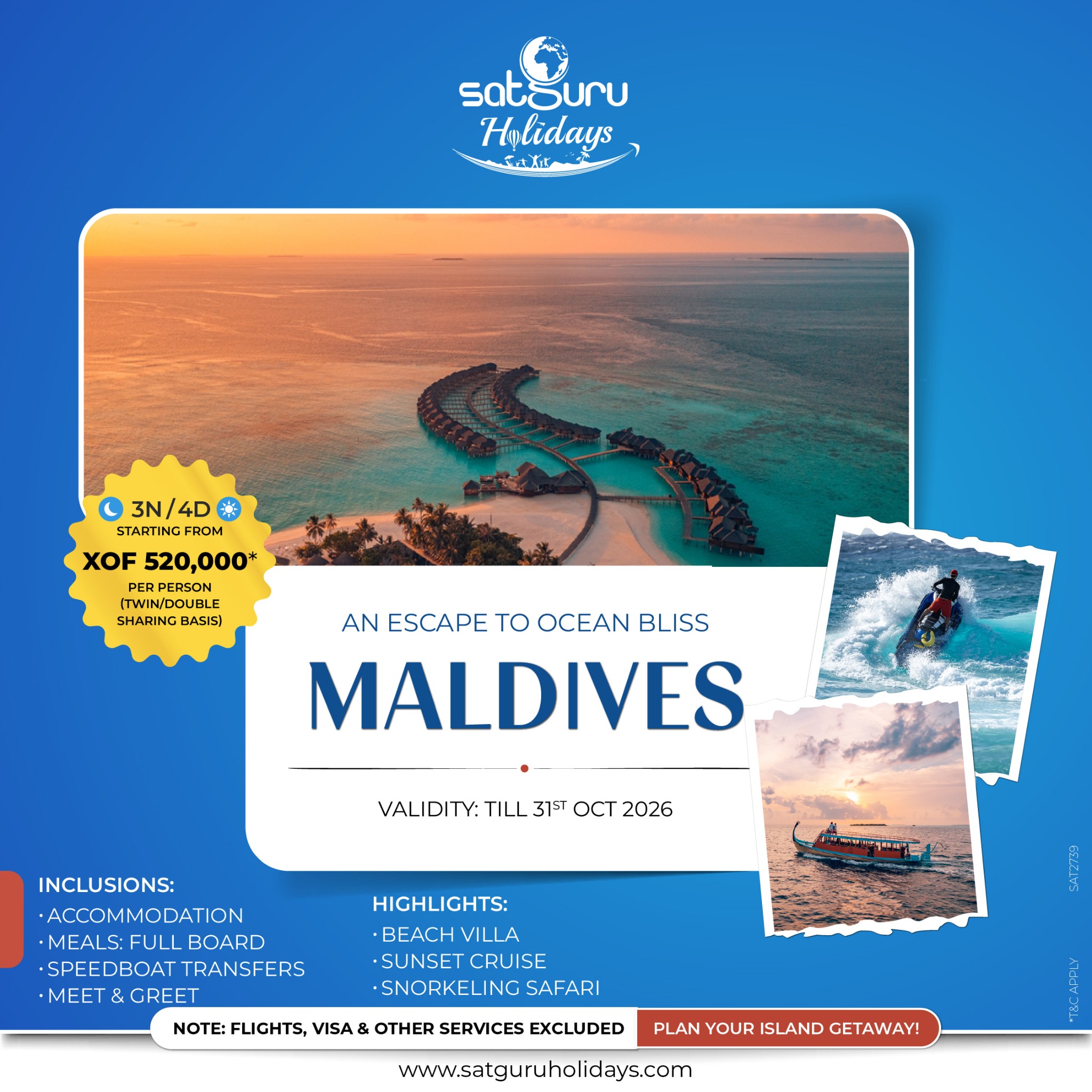 Satguru Travel Benin Facebook ad: 𝐃𝐢𝐬𝐜𝐨𝐯𝐞𝐫 𝐦𝐨𝐫𝐞 𝐟𝐨𝐫 𝐥𝐞𝐬𝐬 𝐰𝐢𝐭𝐡…