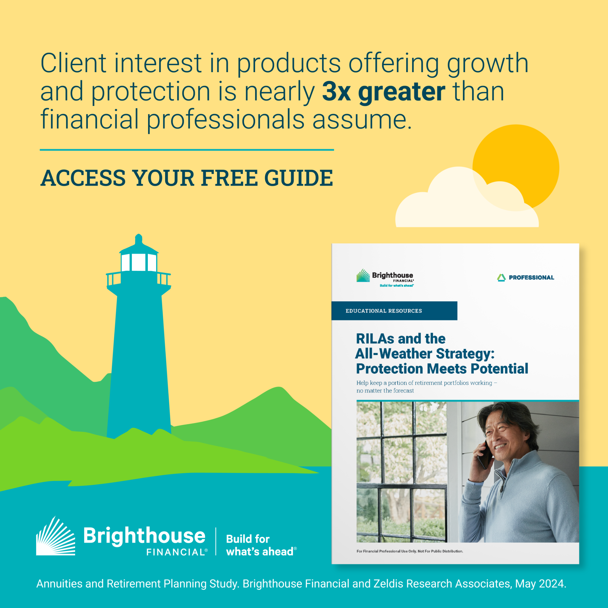 Brighthouse Financial Facebook ad: Position Client Portfolios for Uncertain Market Conditions