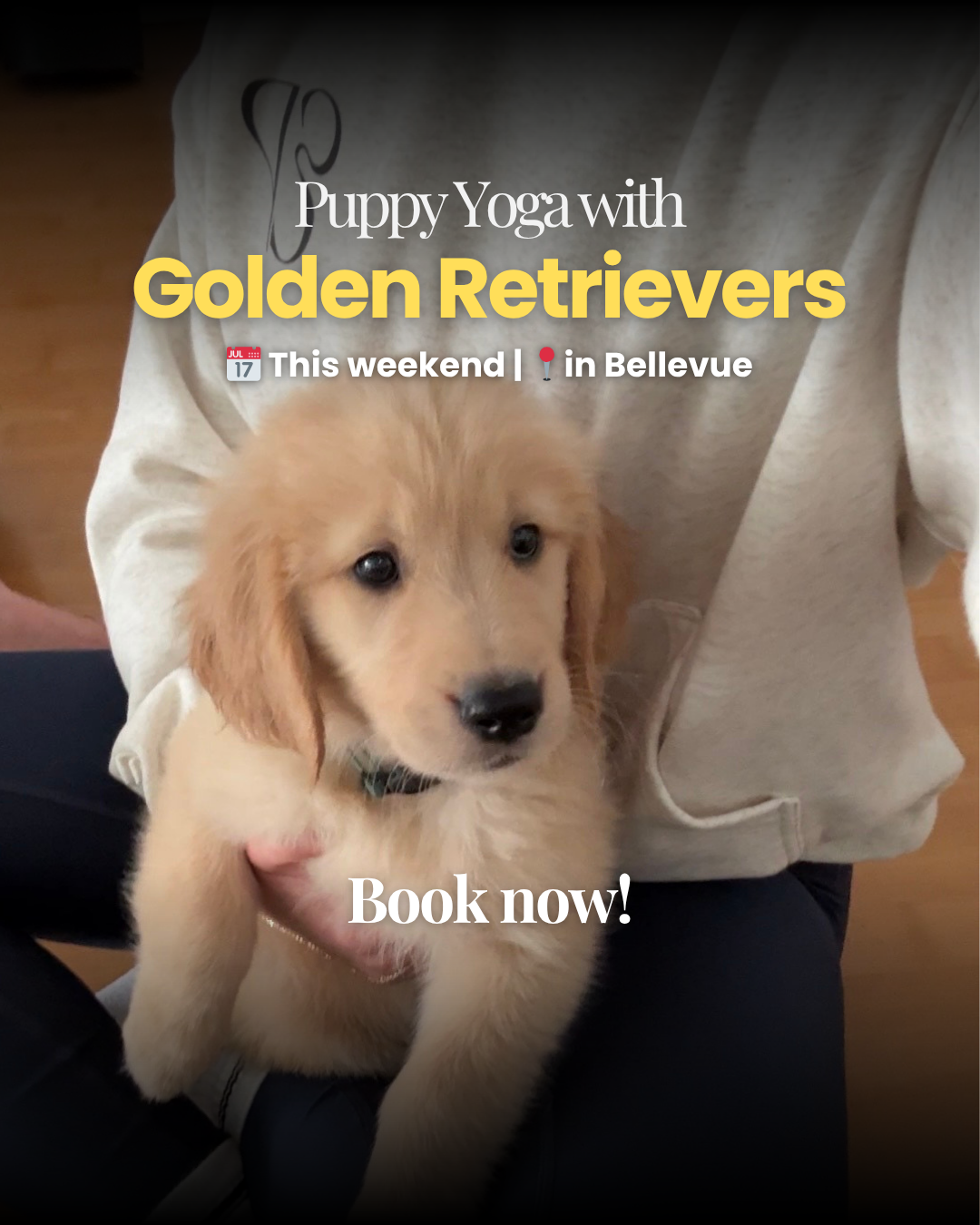 Puppy Yoga Club Facebook ad