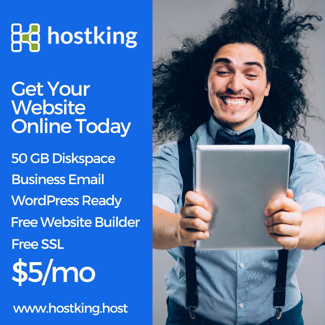 Hostking Facebook ad: Website Hosting from $5/mo