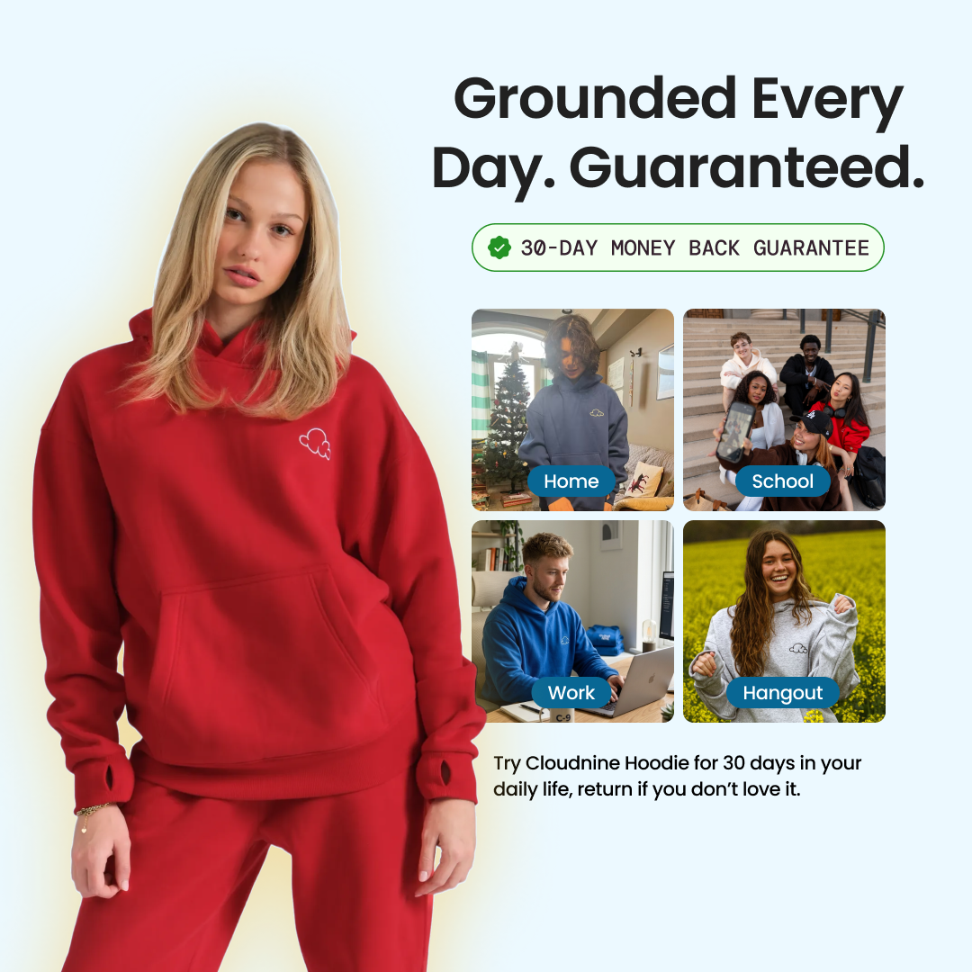 Cloud Nine Facebook ad: Squeeze & Fidget Away Anxiety