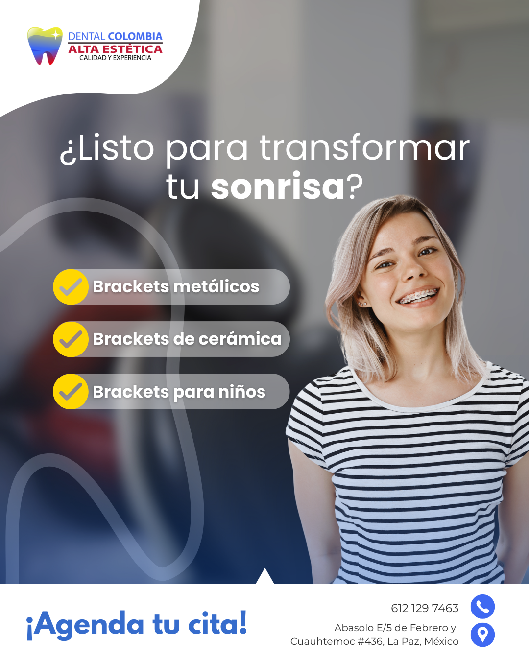 Dental Colombia La Paz Facebook ad: Conoce nuestros tratamientos dentales en La Paz, B.C.S.