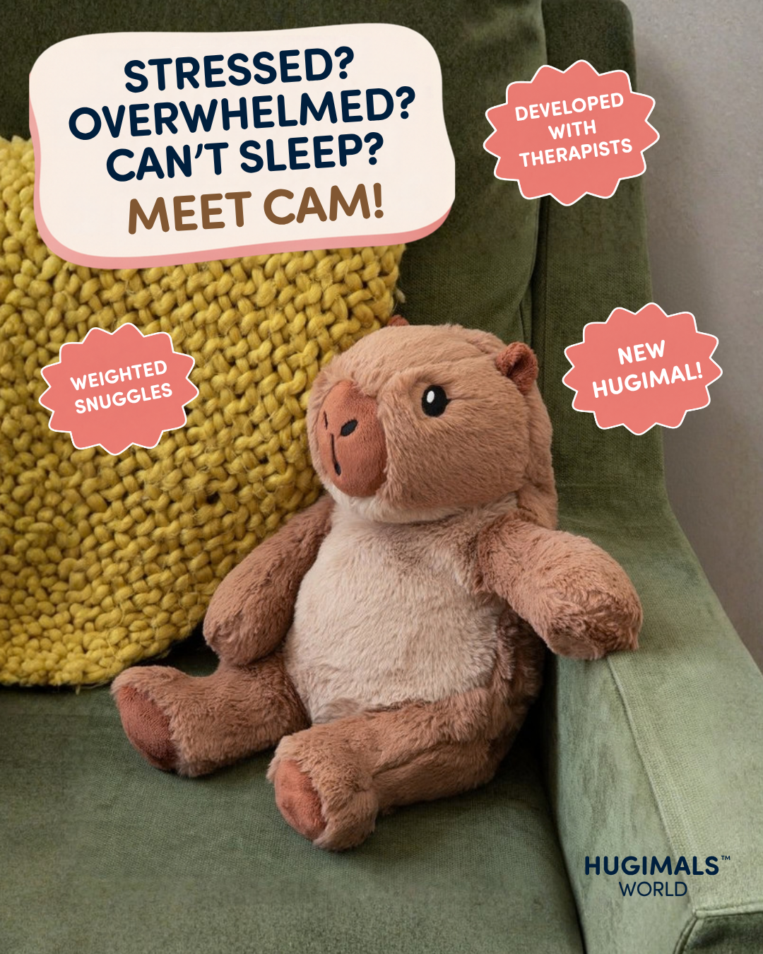Hugimals Facebook ad: Cam the Capybara