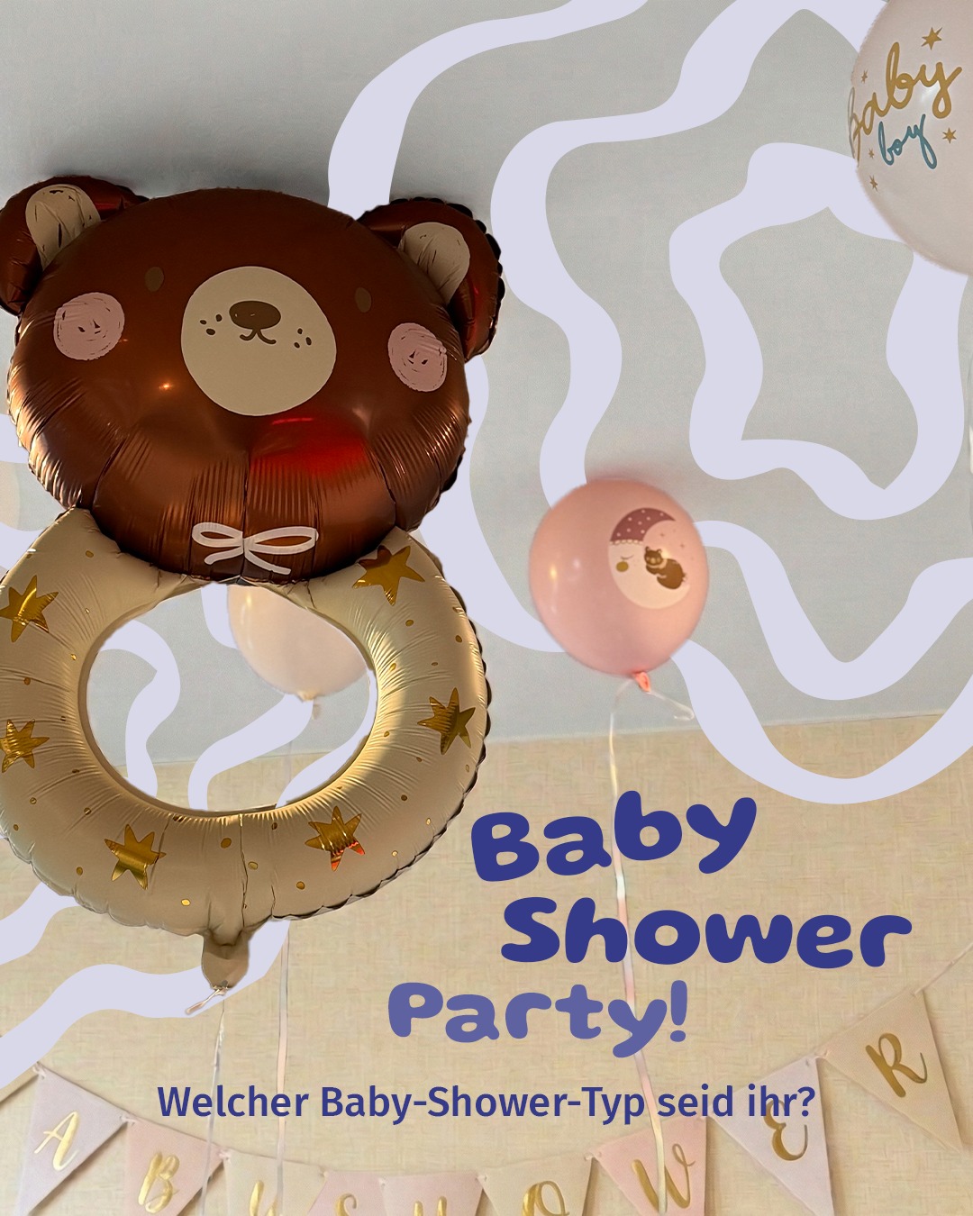 Müller Baby Kind Welt Facebook ad: Welcher Babyshower Typ seid ihr?