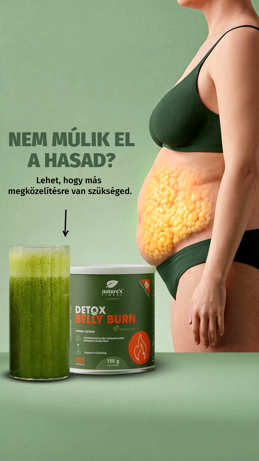Nature's Finest Magyarország Facebook ad: 2 az 1-ben formula a lapos hasért.