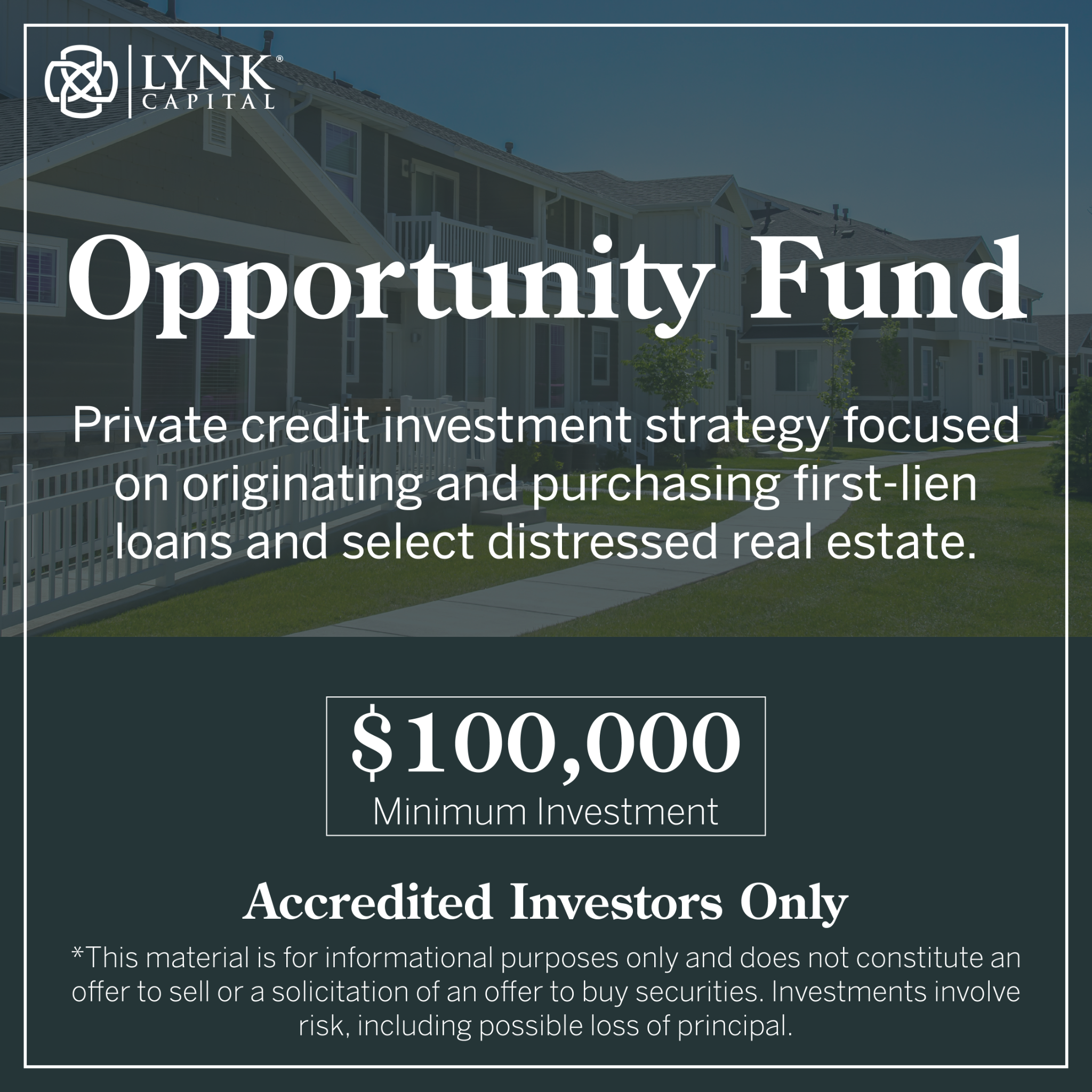LYNK Capital Facebook ad: Firm founded in 2013 with $330M+ AUM