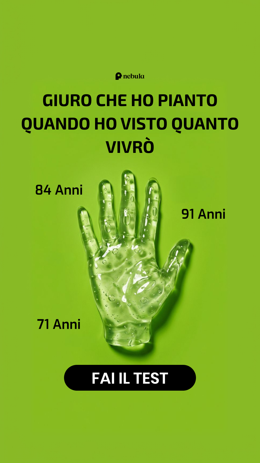 Nebula: Palm Reading Facebook ad