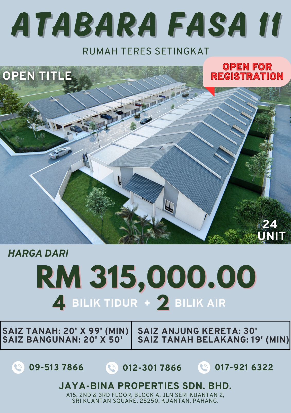 Jaya Bina Properties Sdn Bhd Facebook ad: A housing development company at Kuantan, Pahang, focusing…
