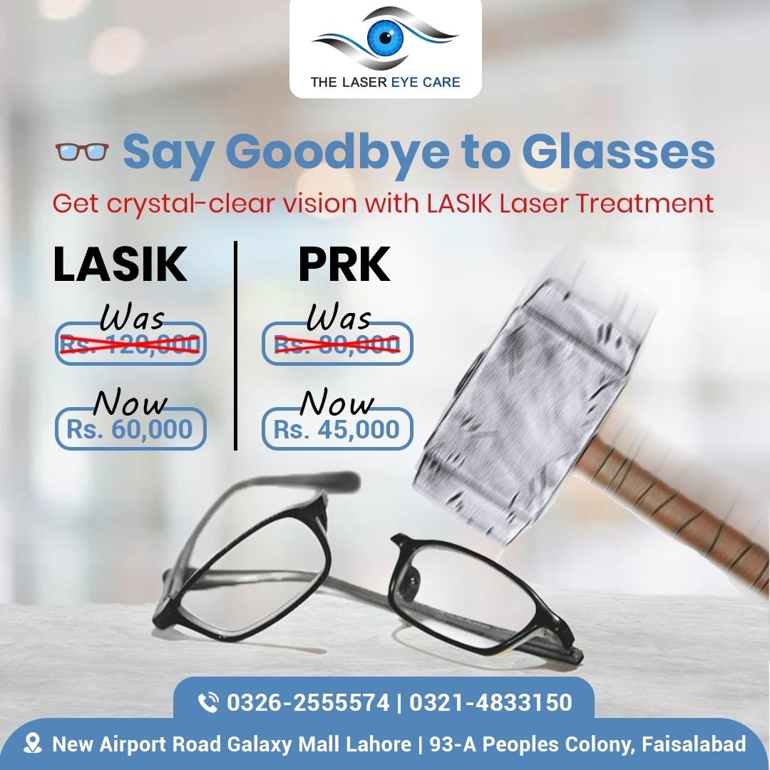 The Laser Eye Care Facebook ad: book your appointment