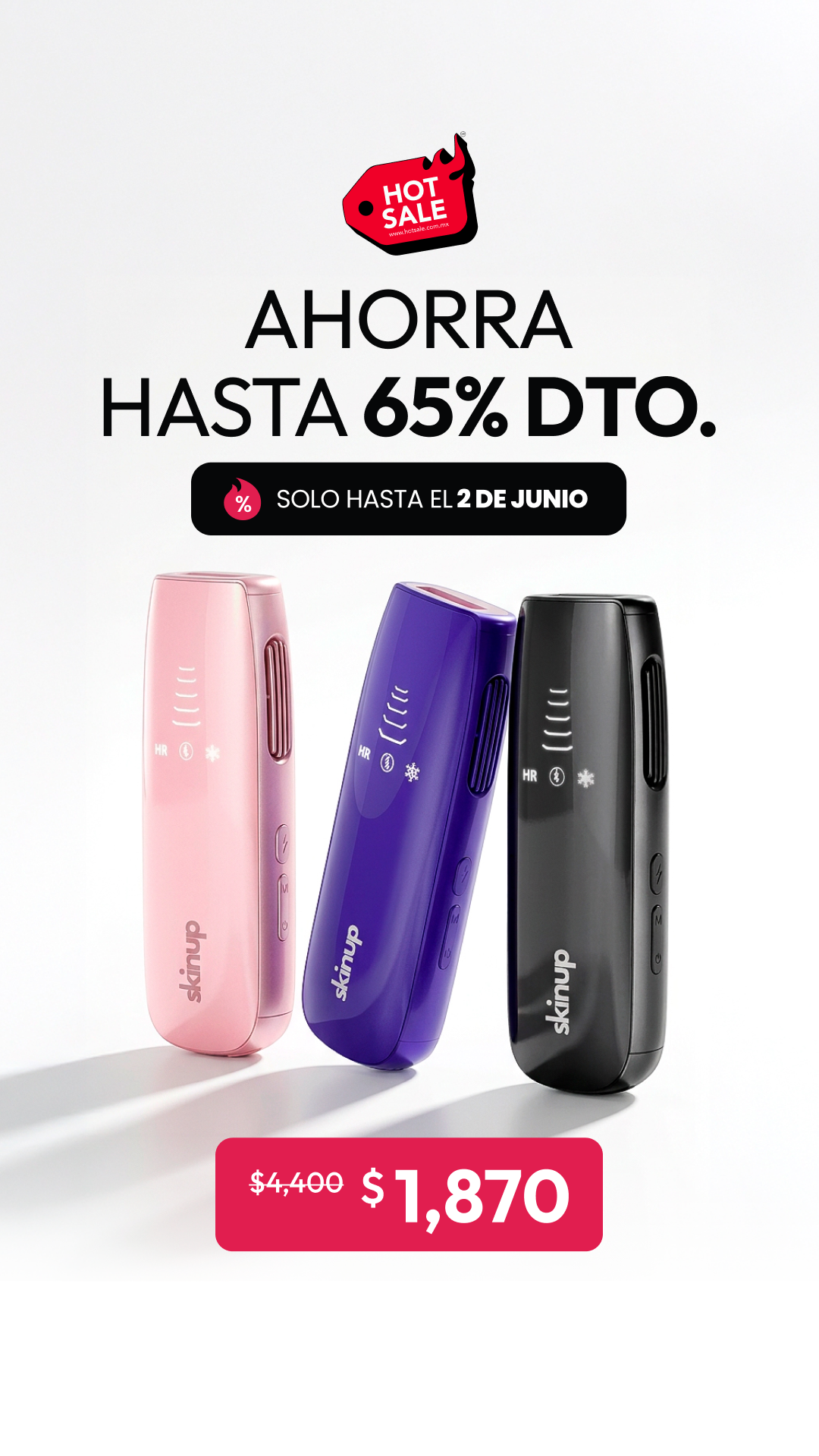 SkinUp México Facebook ad from May 26, 2026