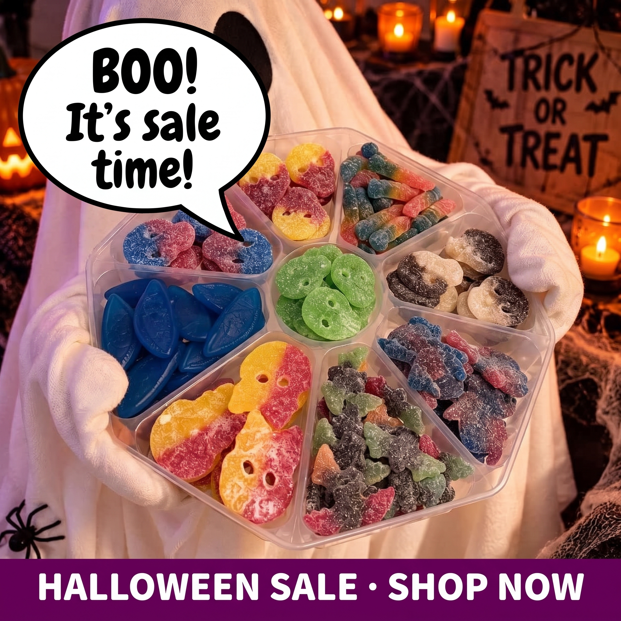 Swedish Candy Land Facebook ad: Treat Yourself to Swedish Halloween Candy