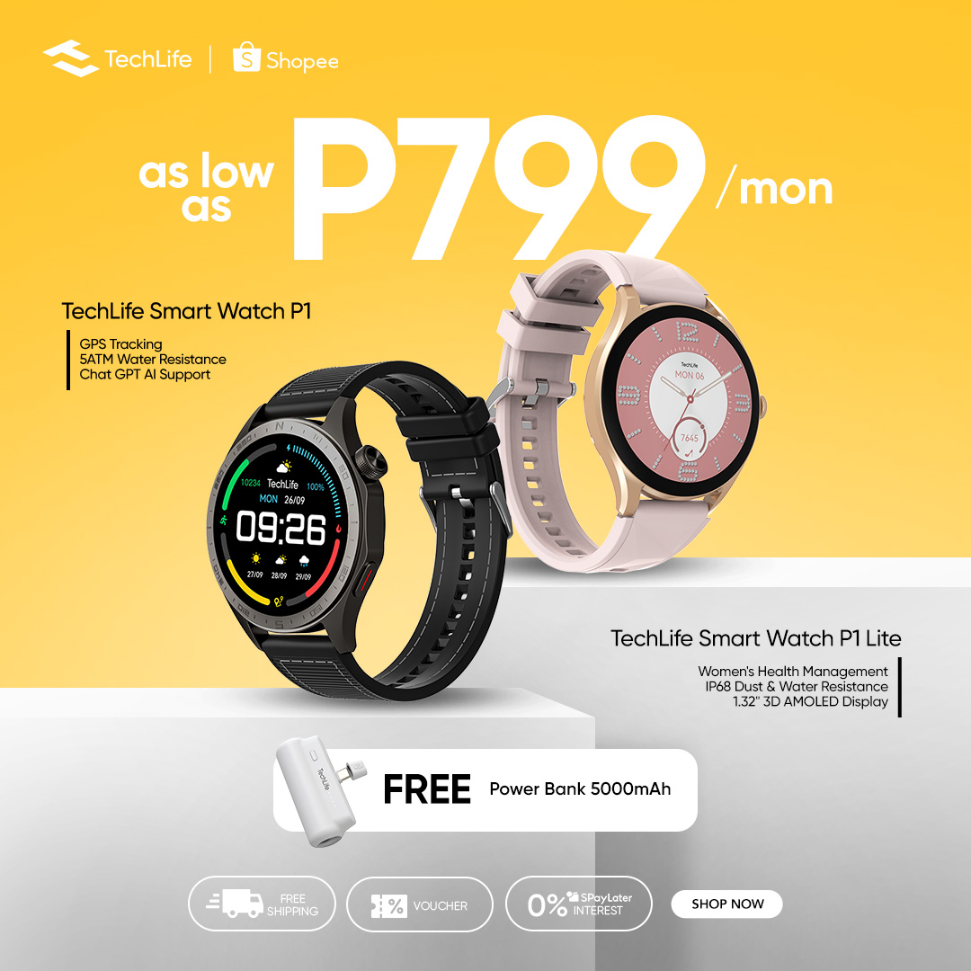 TechLife Facebook ad: Buy a TechLife Smart Watch for as low as P799/month!