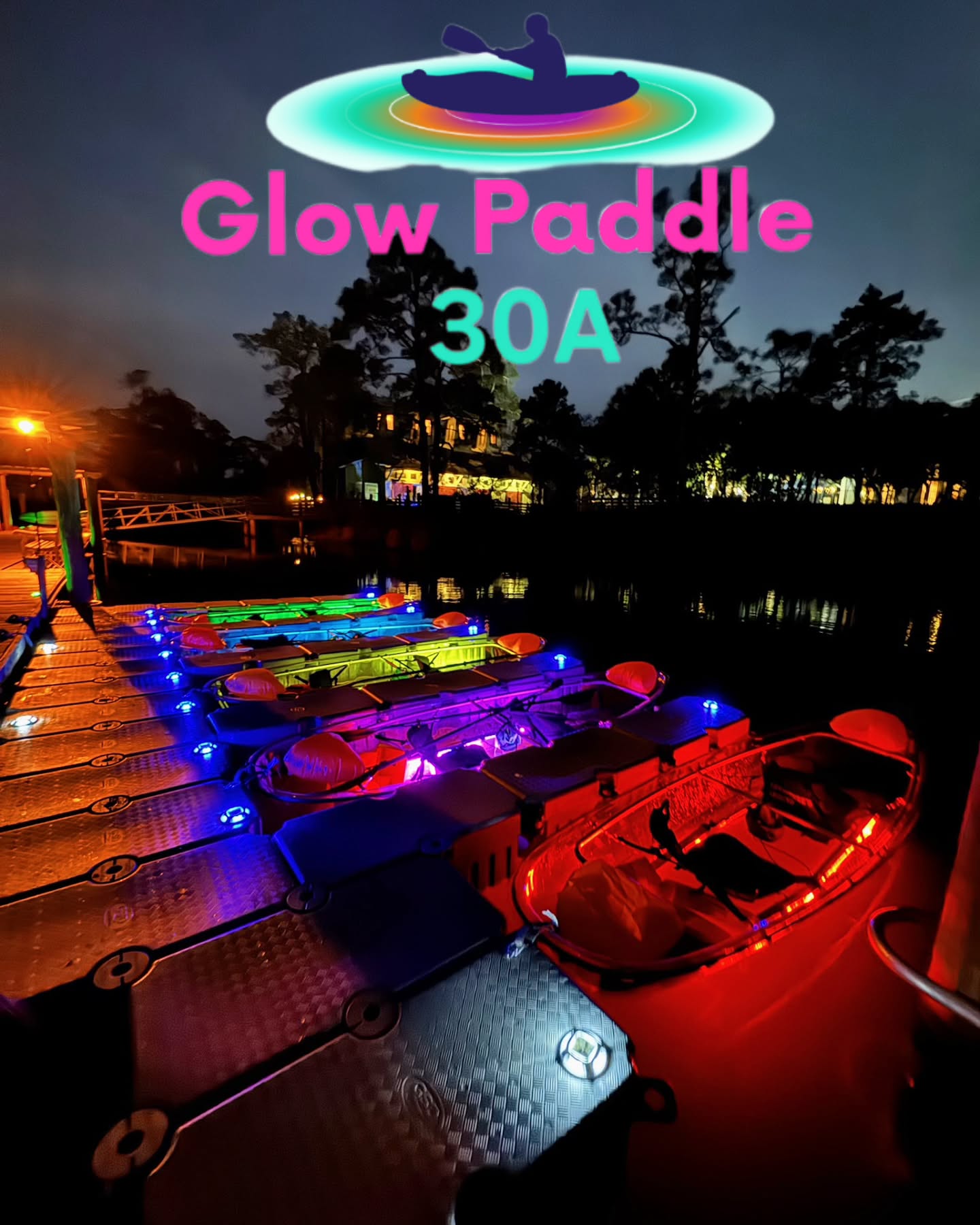 Glow Paddle Facebook ad: An Evening Family Adventure Like No Other in…