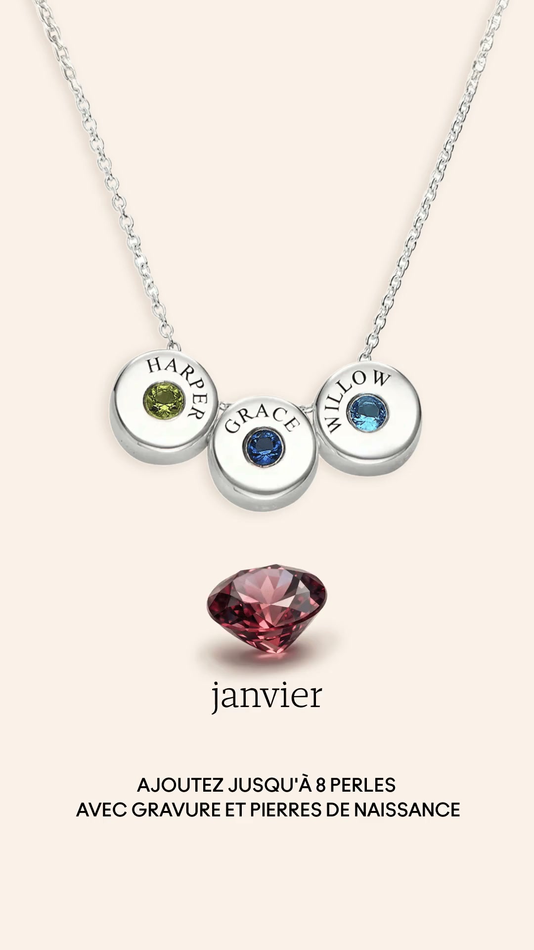 MYKA Bijoux Facebook ad: Personnalisez votre bijou ici >>