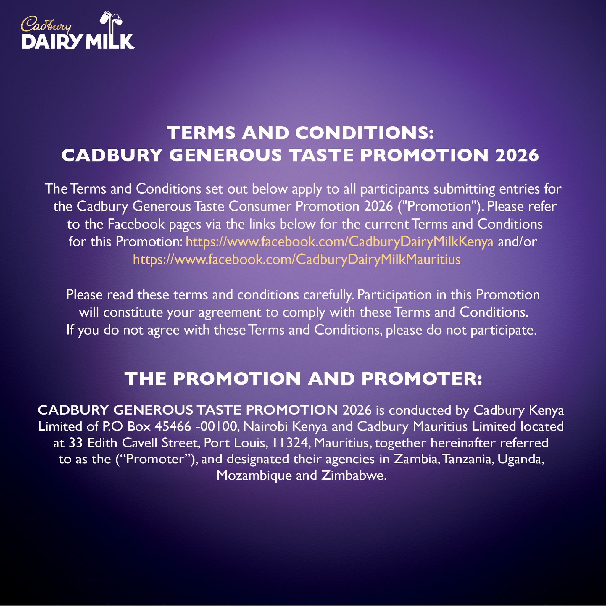Cadbury Dairy Milk Facebook ad: Before you join in the fun, take a…