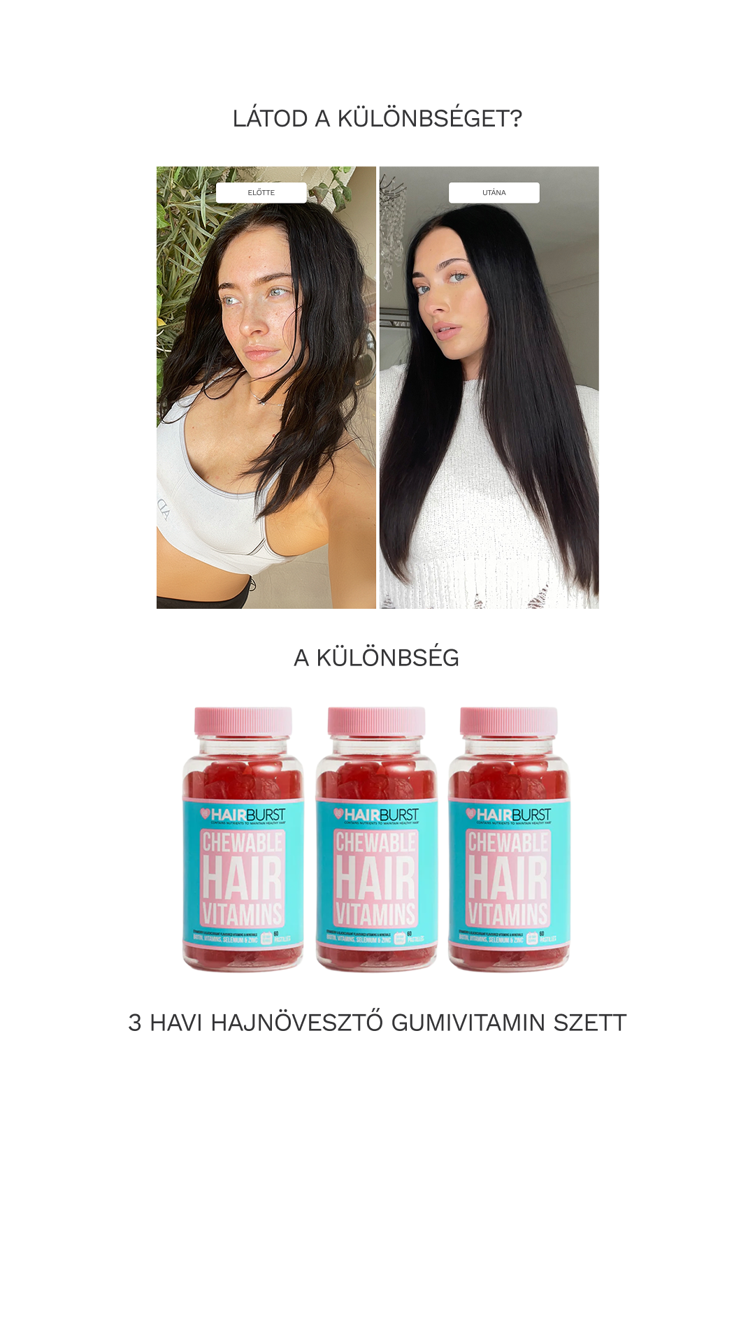 Hairburst Hungary Facebook ad