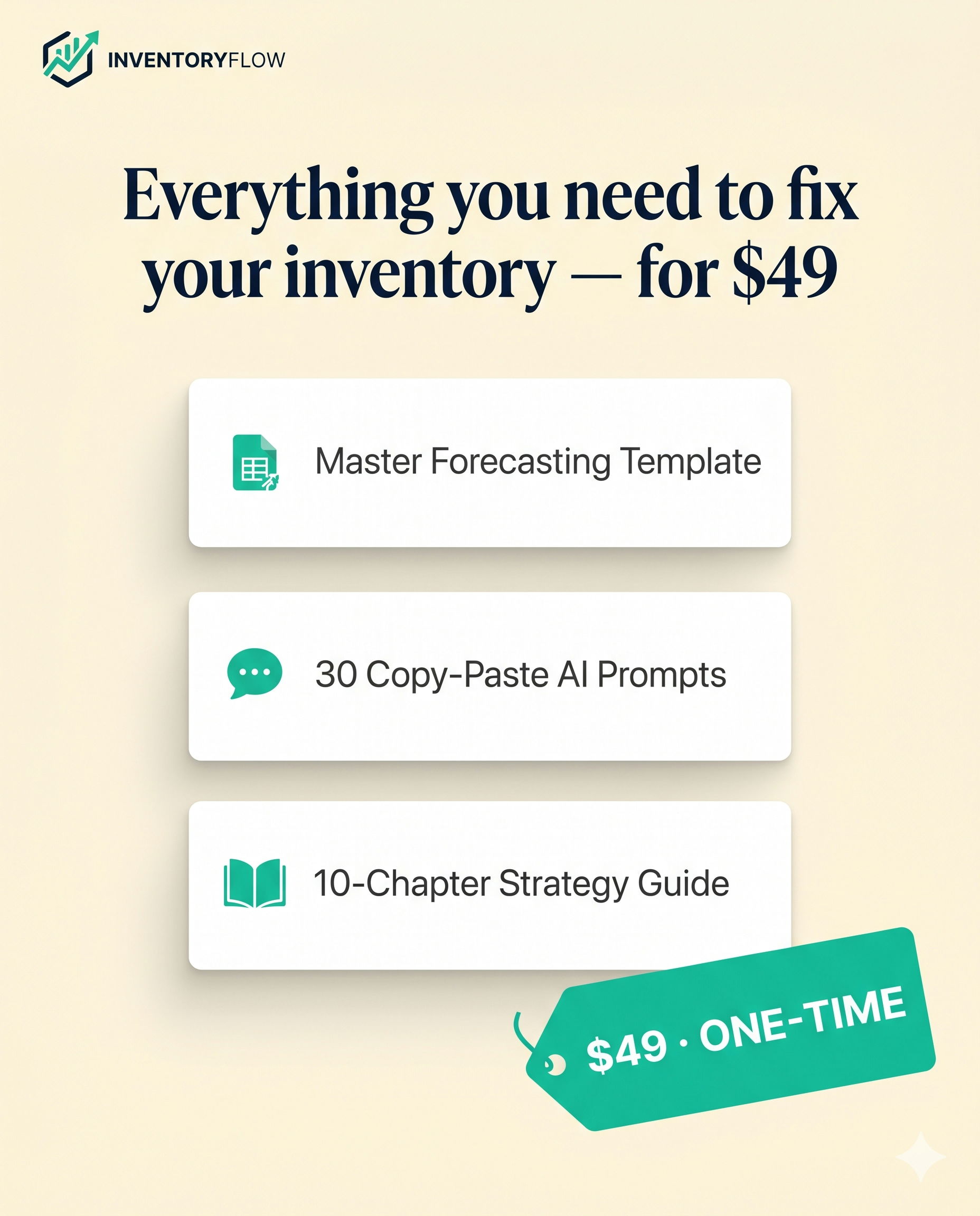 Smb Inventory PlayBook Facebook ad: 30 prompts + template + guide