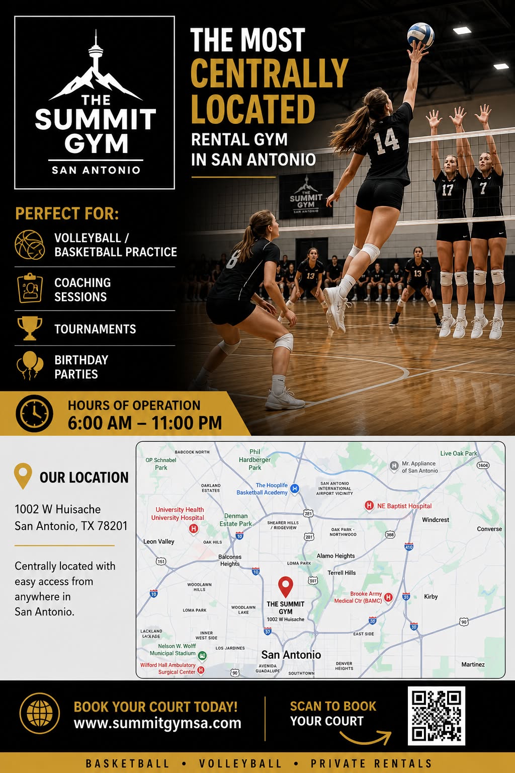 Summit Gym San Antonio Facebook ad: Looking for court space?