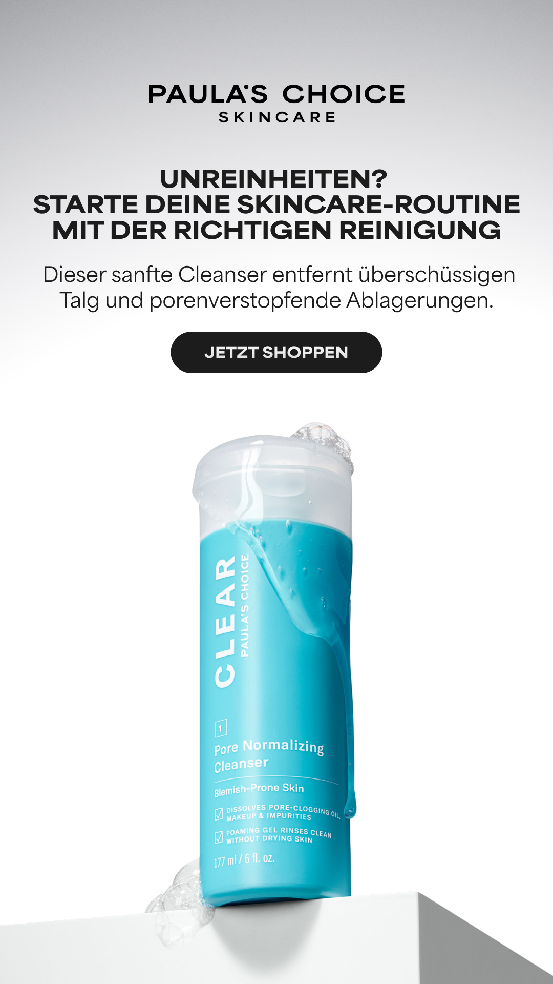 Paula's Choice Facebook ad: Der Start für reinere Haut