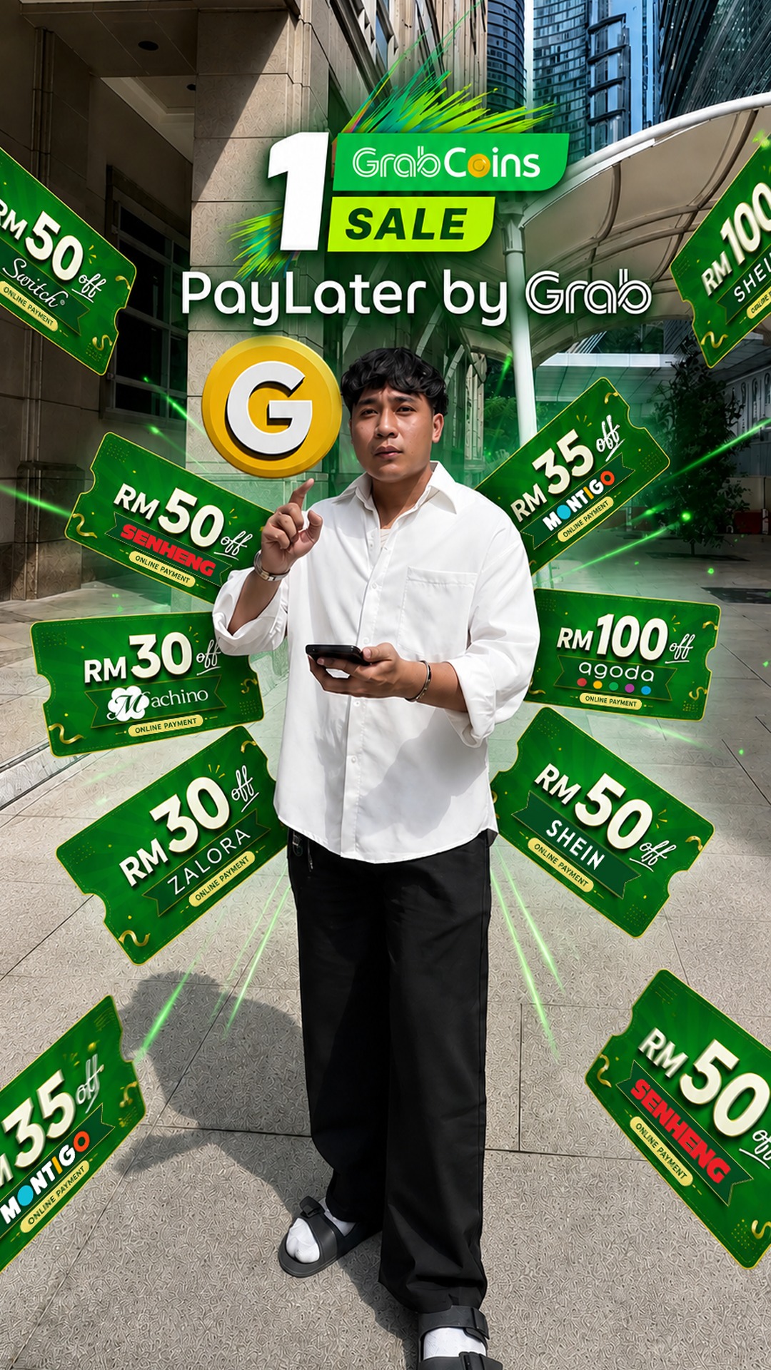 GrabFood Facebook ad: Ready to turn your GrabCoins into major savings…