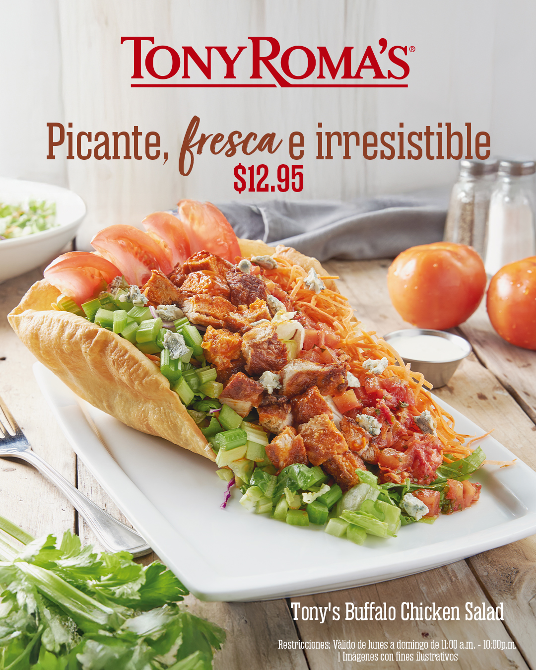 Tony Roma's Panamá Facebook ad: Fresca, picante e irresistible