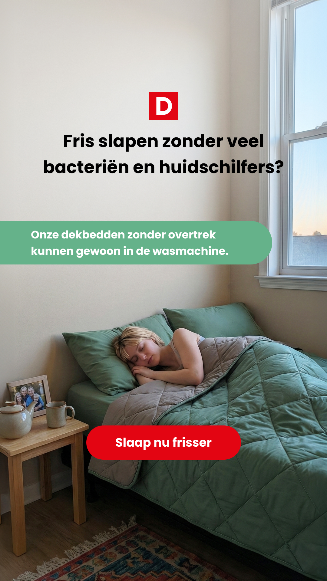 Dekbedovertrek.be Facebook ad from Feb 25, 2026