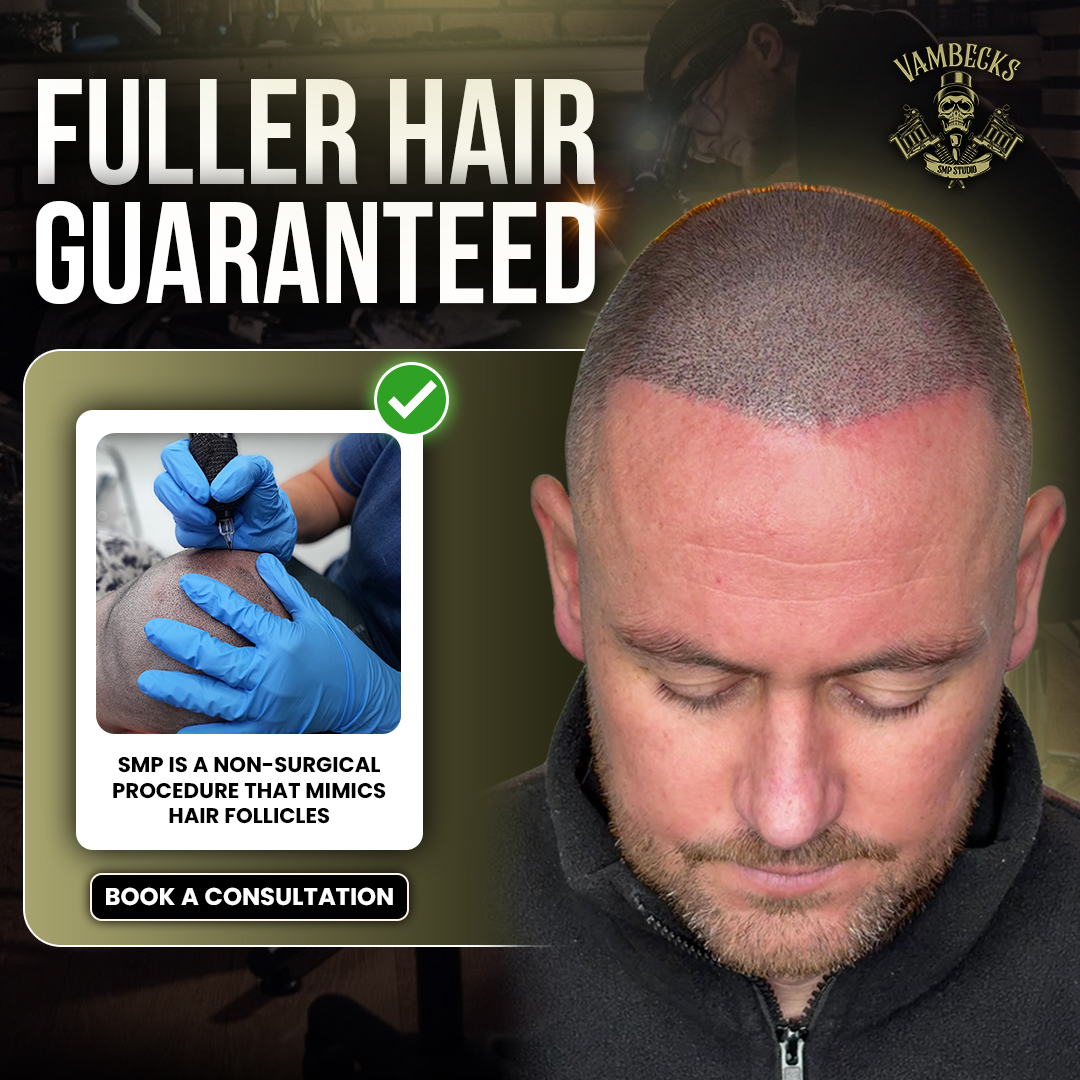 Vambecks SMP Facebook ad: Donegal, 15% Off Scalp Micropigmentation