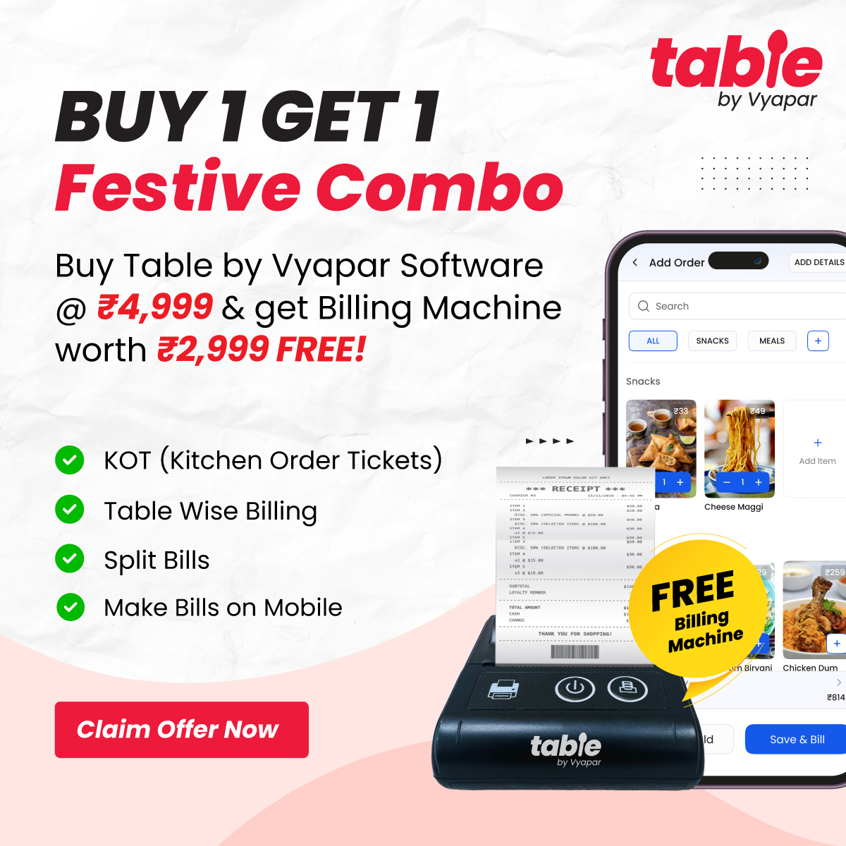 Table by Vyapar Facebook ad
