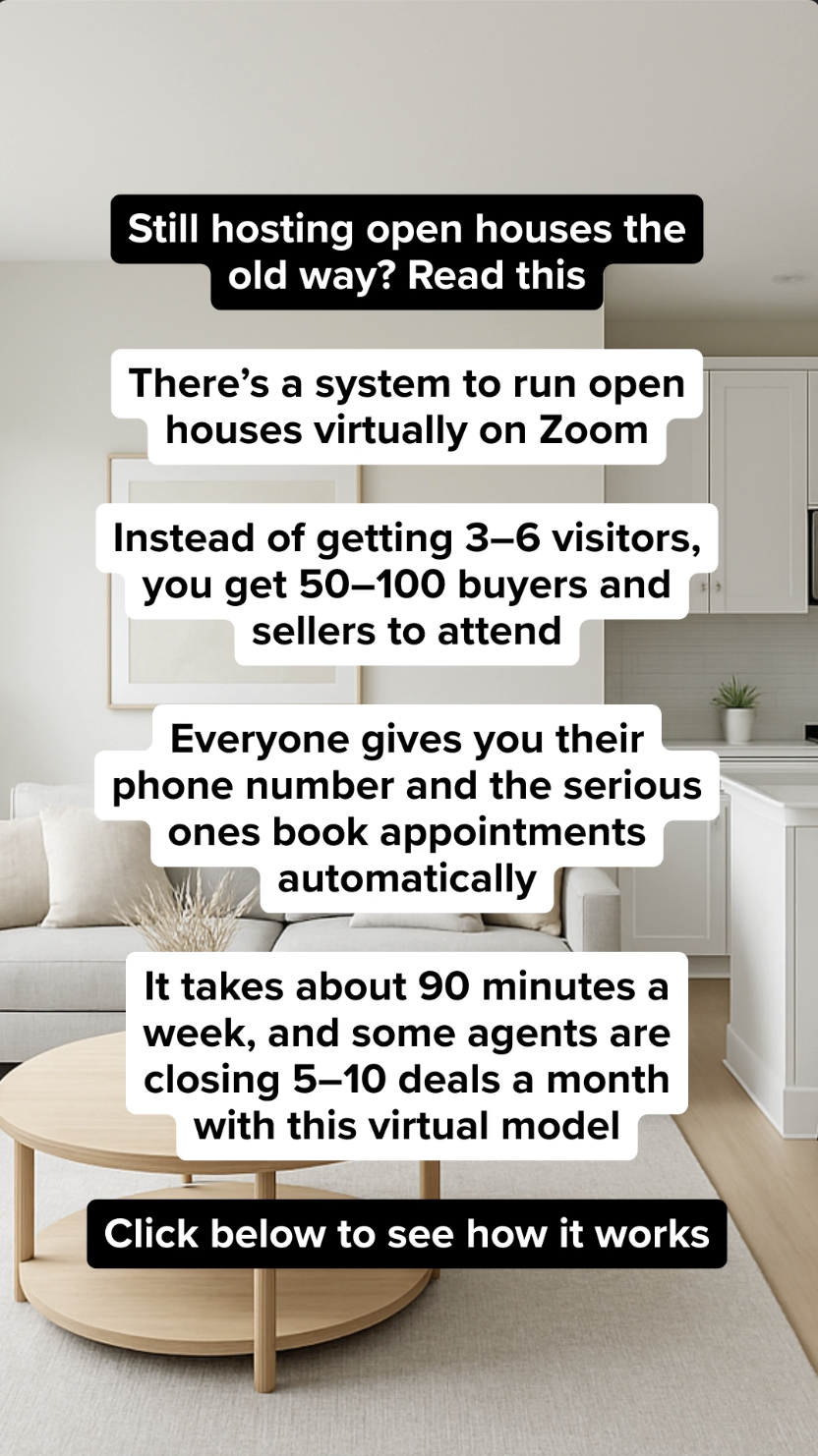 Real Estate Commissions On Demand Facebook ad: Webinar is the new open house, but better!