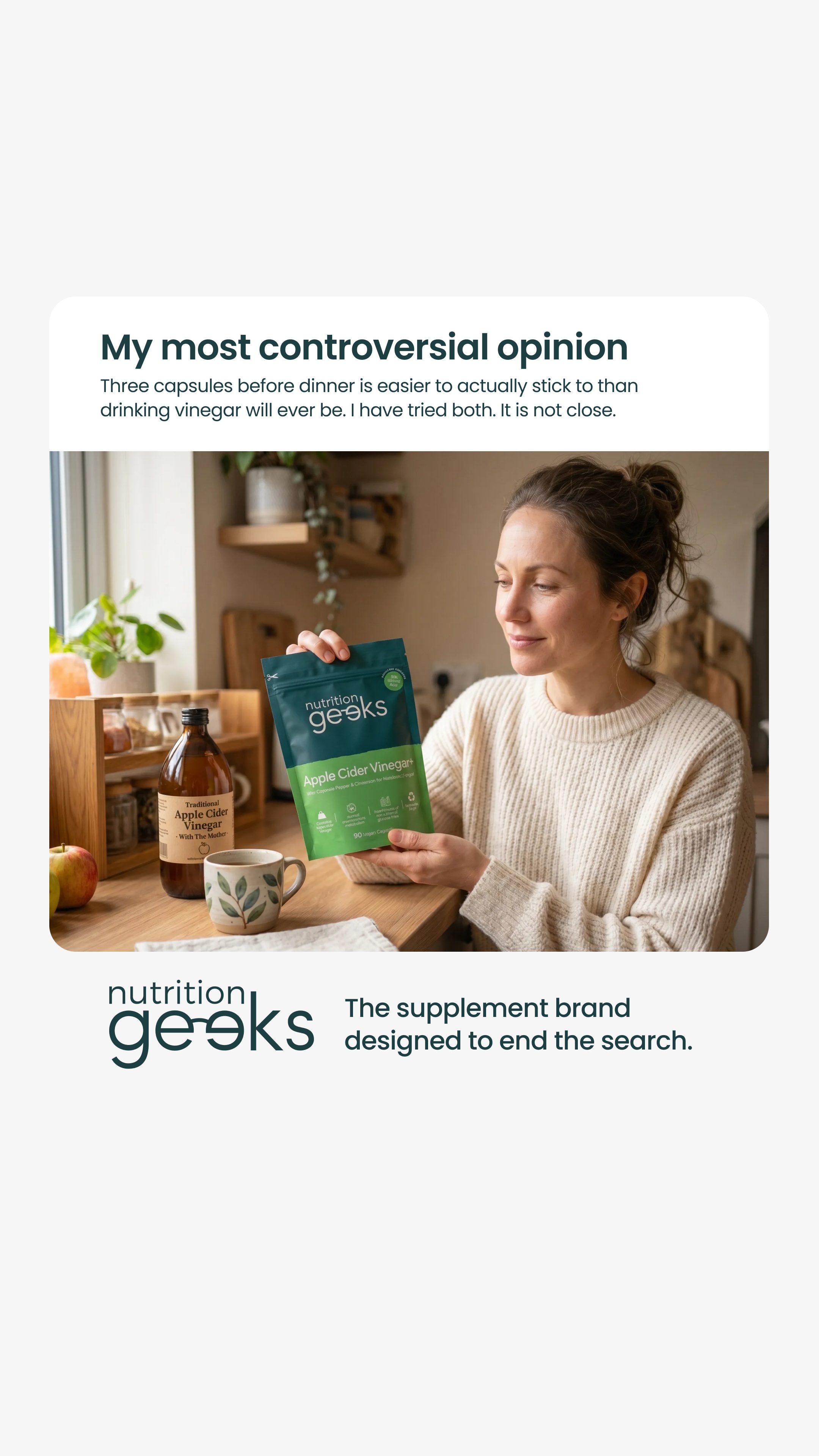 Nutrition Geeks Facebook ad