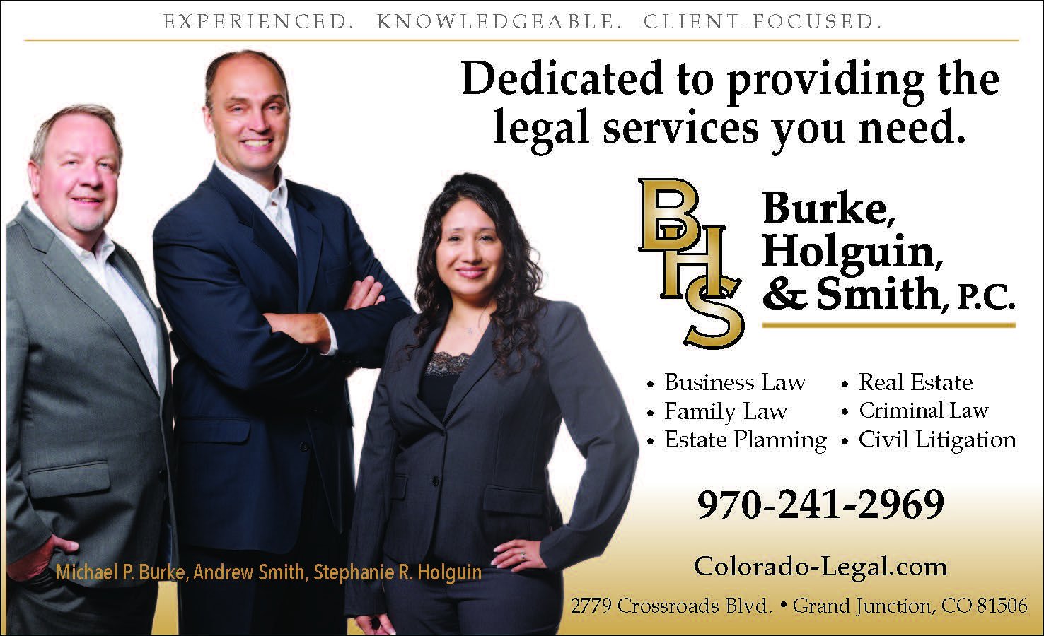 Burke, Holguin, & Smith, P.C. Facebook ad: Burke, Holguin & Smith