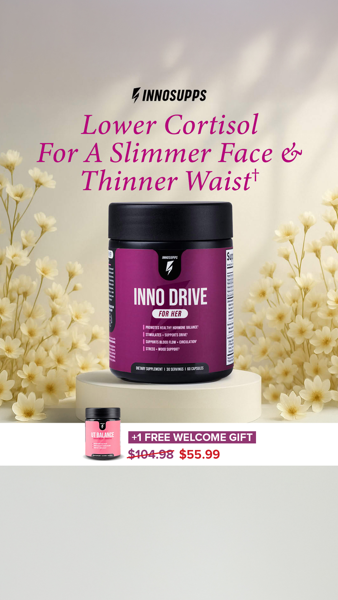 Inno Drive: For Her by Inno Supps Facebook ad from Feb 14, 2026