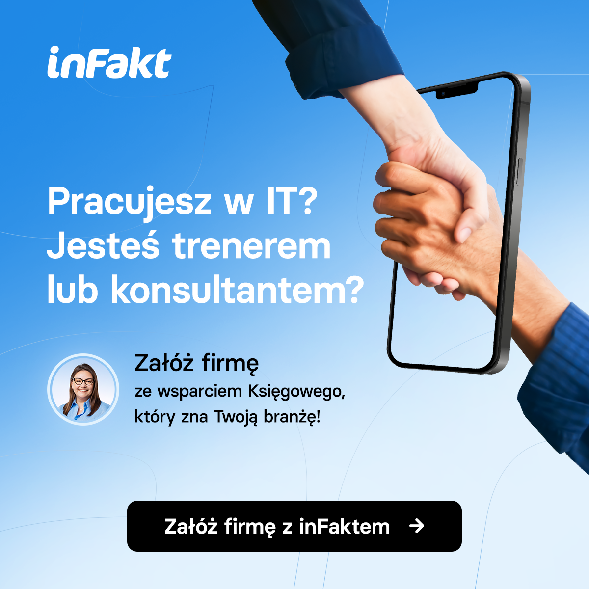 inFakt Facebook ad: Zacznij własny biznes z inFaktem
