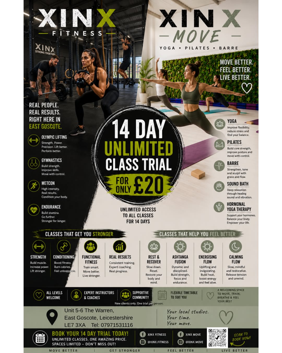 XINX Fitness Facebook ad: Fitness, Yoga, Pilates