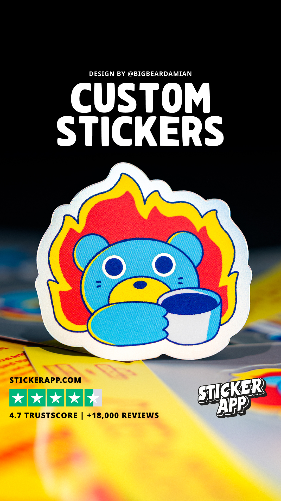 StickerApp Facebook ad