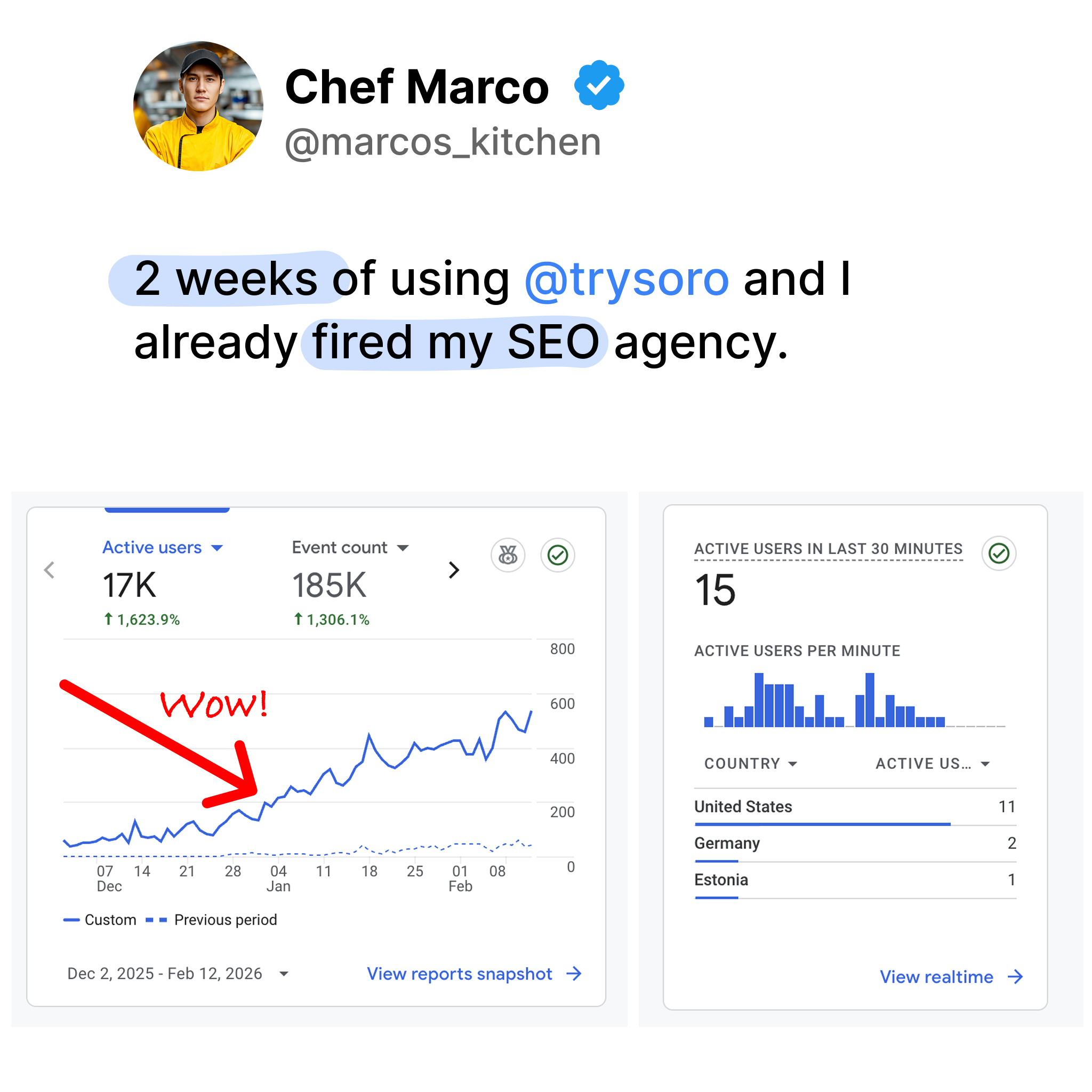 Soro SEO Facebook ad