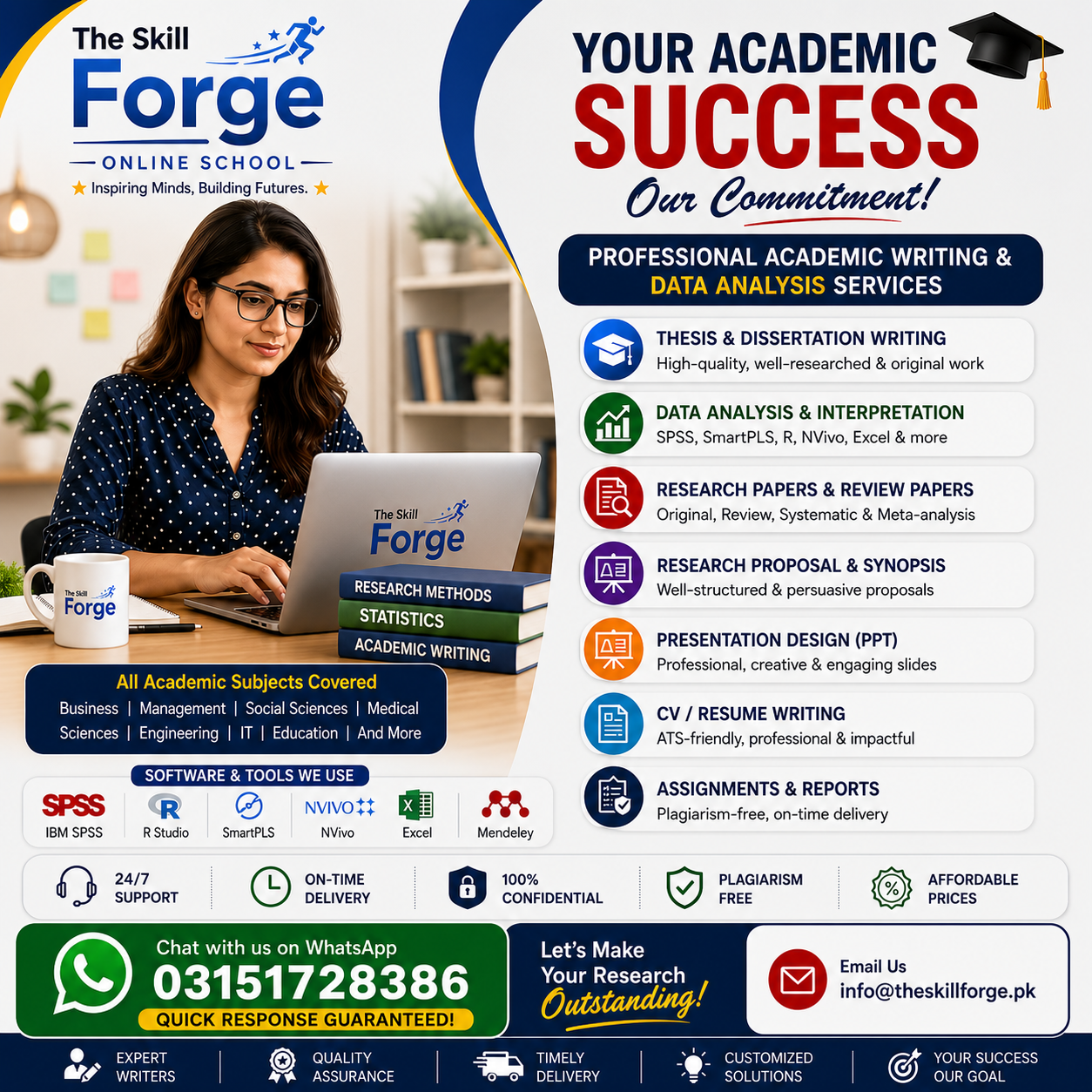 Skill Forge Facebook ad: Your Academic Success, Our Commitment! | Expert Thesis &…