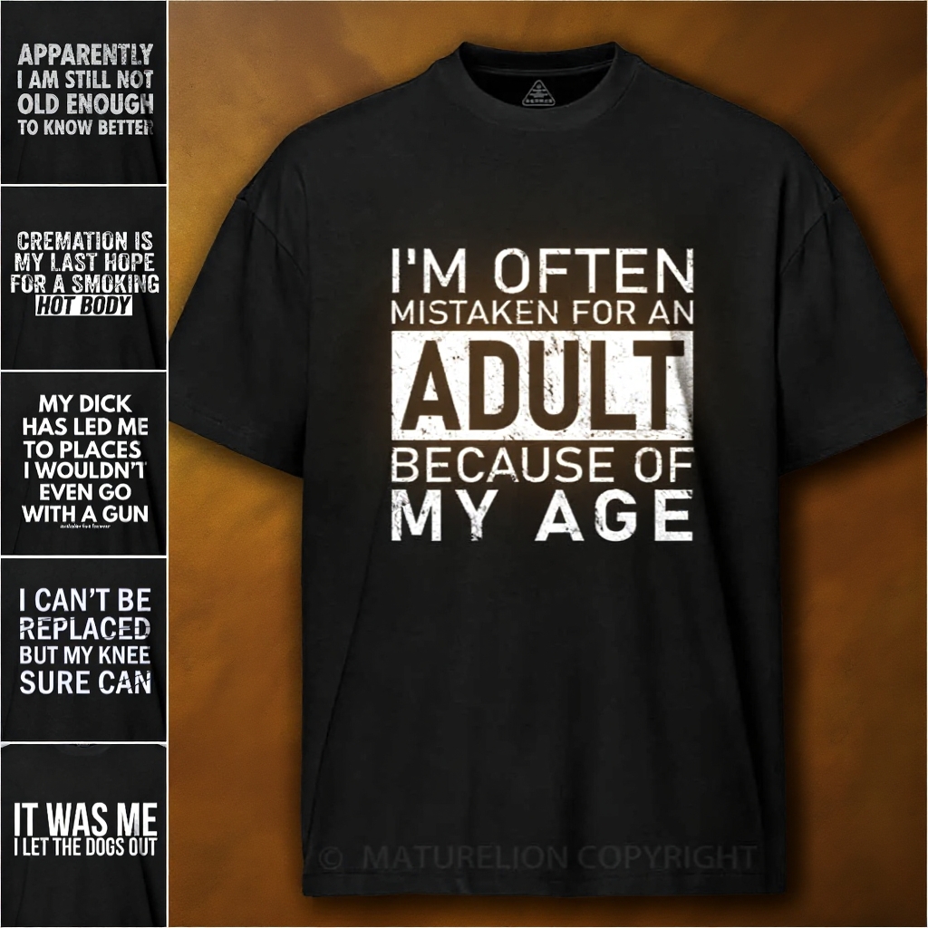 Maturelion Funny Clothing Facebook ad: Maturelion Men's T-shirt Fighter By Day Cotton T-shirt